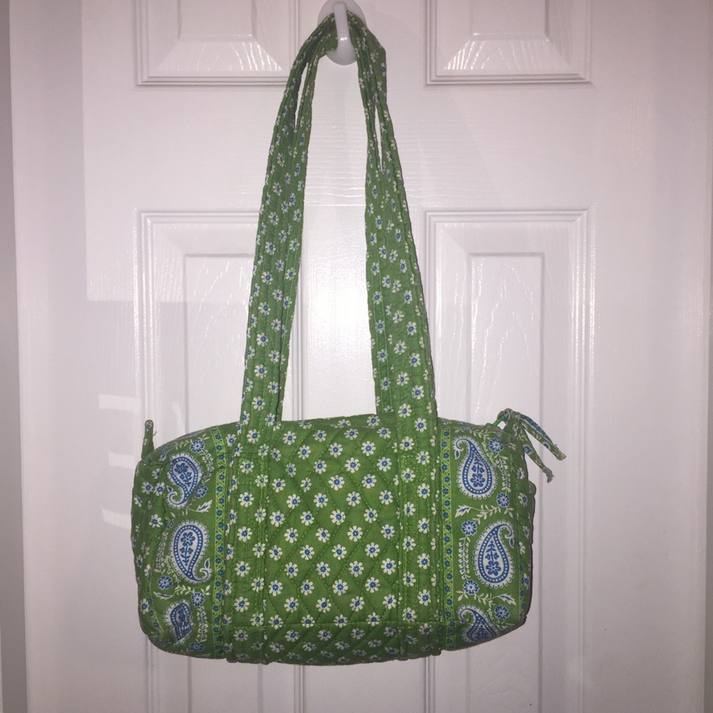 Vera Bradley Green Paisley/Daisy Shoulder Bag